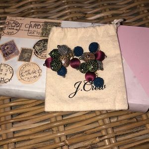 J. CREW Multicolor Mixed-material cluster EARRINGS